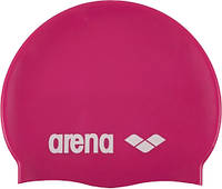 Шапка для плавания Arena CLASSIC SILICONE Фуксия, Белый Уни OSFM (91662-091)