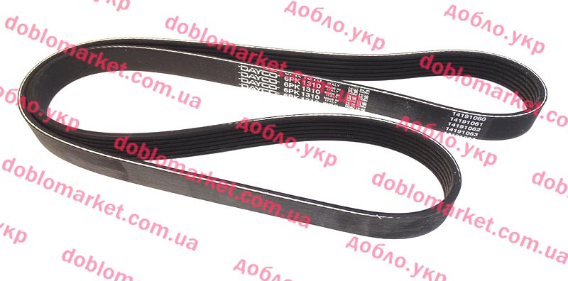 Ремень генератора 1.3 MJTD 16v Doblo 2004-2011 +АС 6РК1310 , Арт. 6РК1310, 46820063, DAYCO