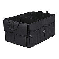 Сумка-органайзер в багажник каркасная 530х380х260мм черная ткань PVC "Elegant Travel Maxi" 100679