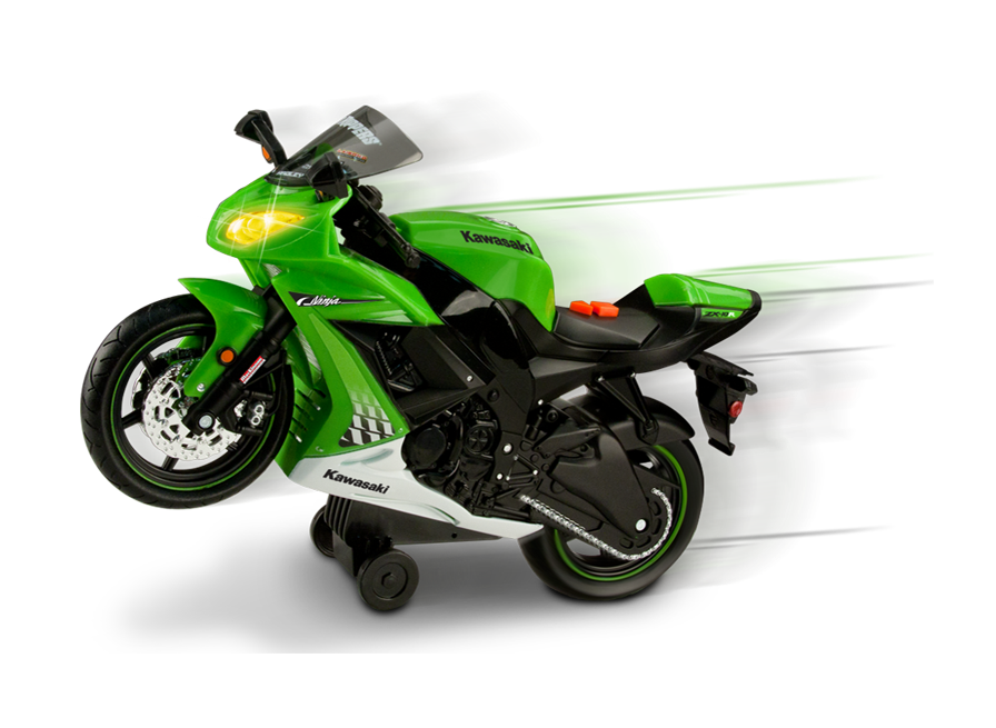 Мотоцикл Toy State Kawasaki KLX 140 Moto-Cross Bike зі світлом і звуком 25 см Зелений 33412