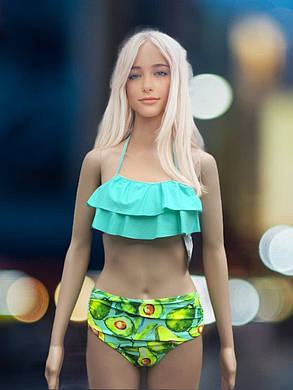 Купальник для девочек Samegame 589 Лариска мята (В НАЛИЧИИ ТОЛЬКО 34 36 38 40 42 УКР р-ры), фото 3