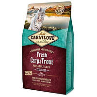 Сухой корм Carnilove Cat Fresh Carp & Trout Sterilised для стерилизованных кошек 2 кг