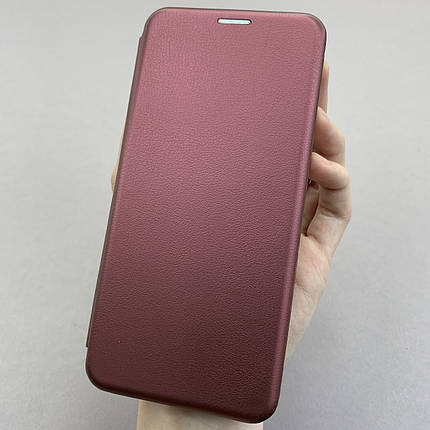 Чохол-книга для Xiaomi Redmi 9C книжка з магнітом на телефон сяомі редмі 9с бордова STN, фото 1