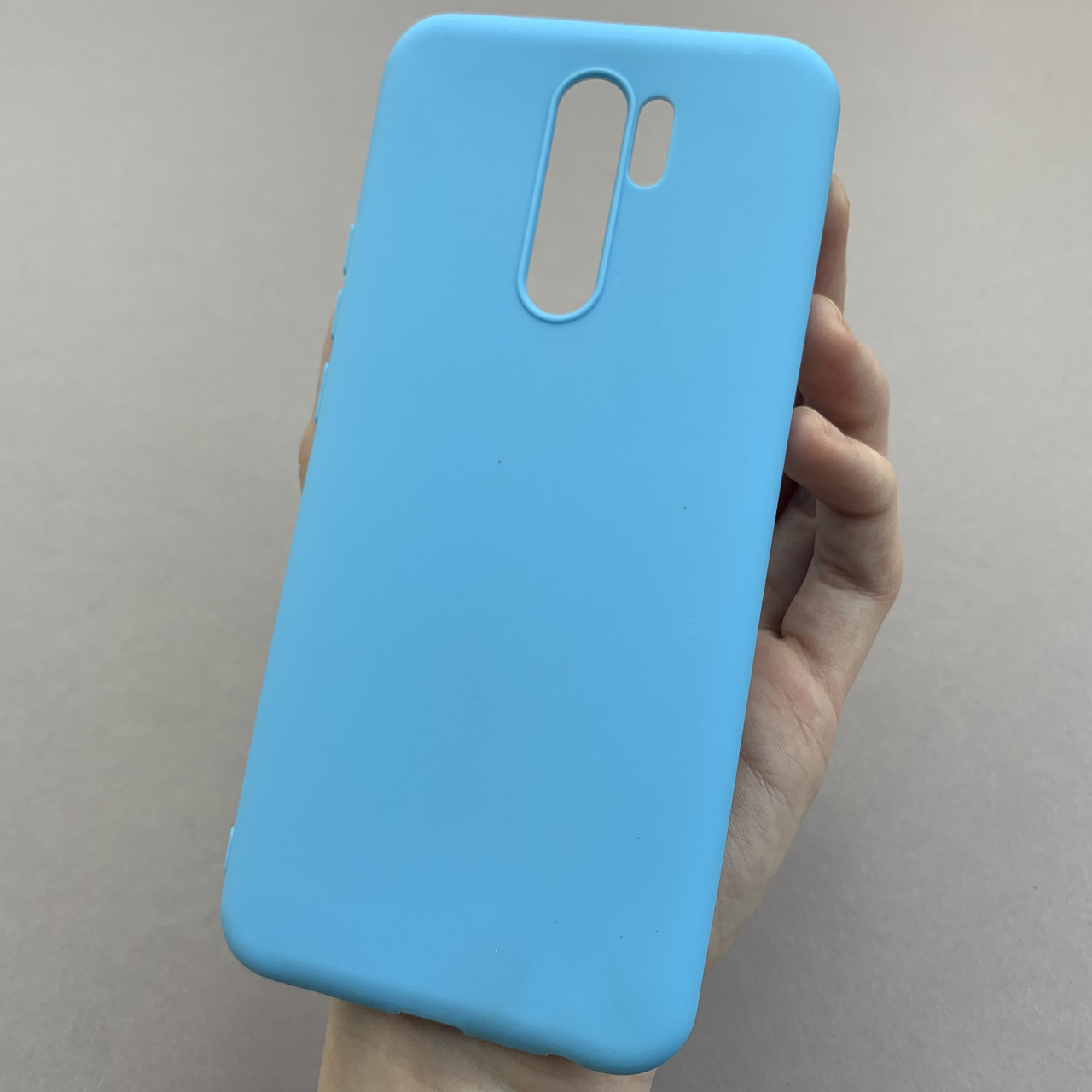 Чохол для Xiaomi Redmi 9 однотонний силіконовий чохол на телефон сяомі редмі 9 блакитний pln