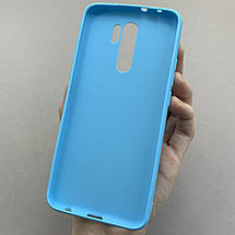 Чохол для Xiaomi Redmi 9 однотонний силіконовий чохол на телефон сяомі редмі 9 блакитний pln, фото 3