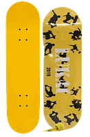 Скейтборд дерев'яний жовтий "LUKAI"