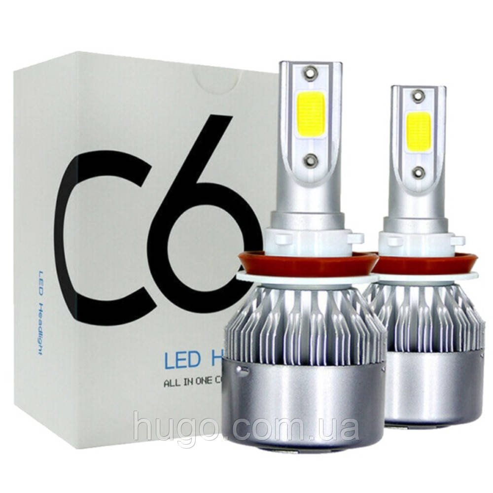 Комплект LED ламп C6 H11, 2 шт, 36W / Автомобільні світлодіодні лампи / Автолампи