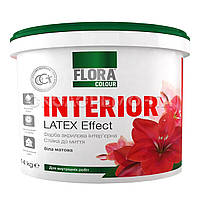 Краска интерьерная акриловая FLORA Сolour Super White INTERIOR Latex стойкая к влажному истиранию белая