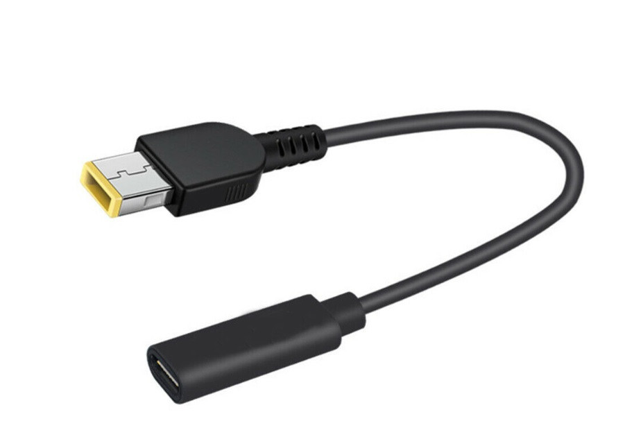 USB Type-C кабель DC 11.0×4.5*3.0×6.5 Lenovo Slim Square DP для заряджання ноутбука 100W від повербанка USB