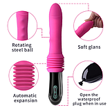 Телескопічна міні секс машина, Вібратор на пульті з висуванням, Секс машина на присоску, Інтимні іграшки, фото 6