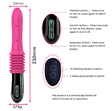 Телескопічна міні секс машина, Вібратор на пульті з висуванням, Секс машина на присоску, Інтимні іграшки, фото 3