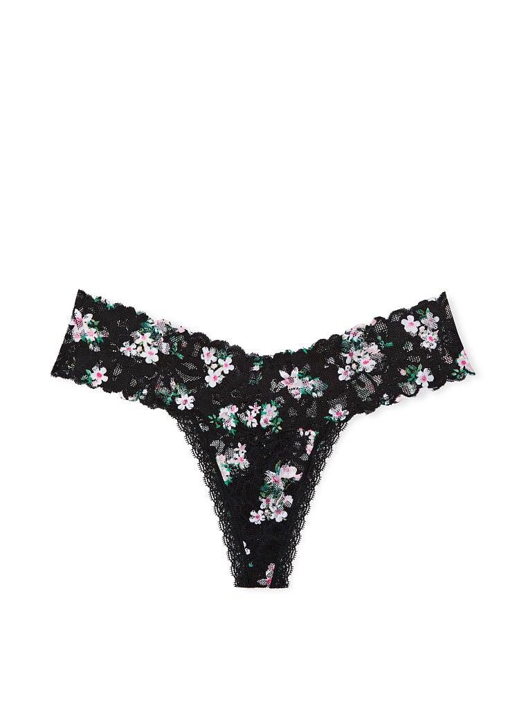 Мереживні трусики Victoria's Secret оригінал розмір S (чорні в принт)