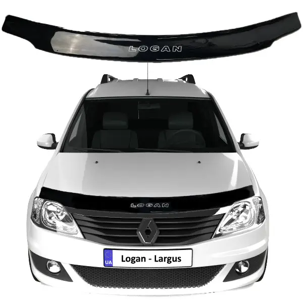 Дефлектор капота мухобойка Renault Logan I 2004-2012 Dacia Logan 2004-2013