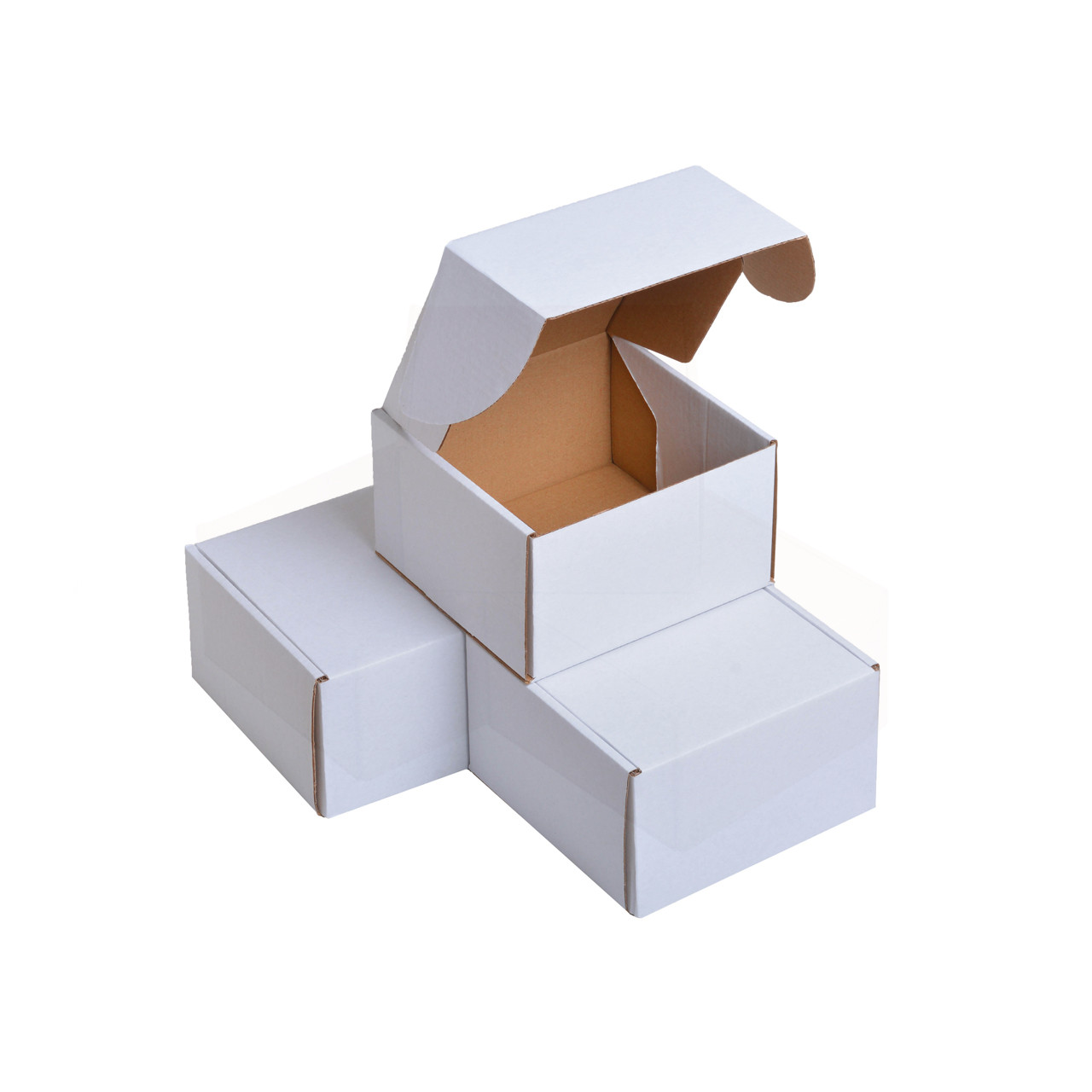 Картонні коробки 150*150*55 білі, фото 1