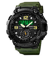 Чоловічий наручний електронний годинник Skmei 1637 Black-Military спортивний водостійкий кварцовий годинник