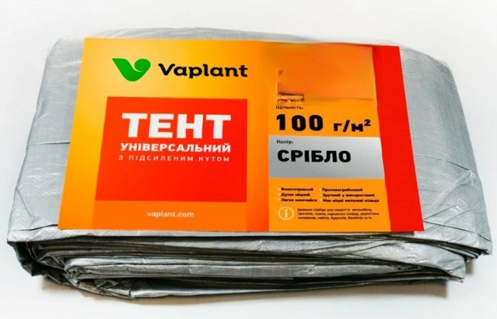 Тент 12х18м (100 г/м2) універсальний поліпропіленовий ламінований з кільцями