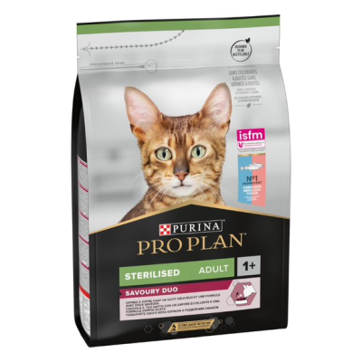 Сухий корм для стерилізованих дорослих котів Purina Pro Plan (Пуріна Про План) Sterilised Adult з тріскою та фореллю 3 кг