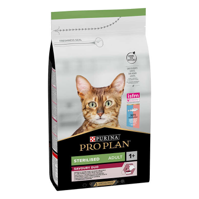 Сухий корм для стерилізованих дорослих котів Purina Pro Plan (Пуріна Про План) Adult Sterilised з тріскою та фореллю 1,5 кг