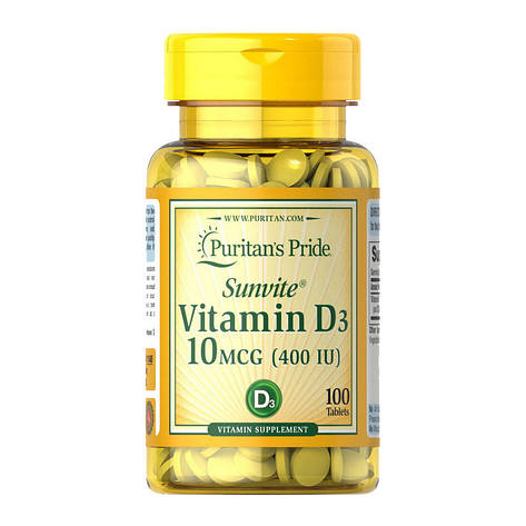 Vitamin D3 400 IU (100 tablets), фото 1