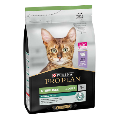 Сухий корм для стерилізованих котів Purina Pro Plan (Пуріна Про План) Adult Sterilised Renal Plus Turkey з індичкою 3 кг