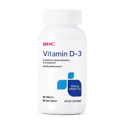 Vitamin D-3 25 mcg (1000 IU) (180 tab), фото 1