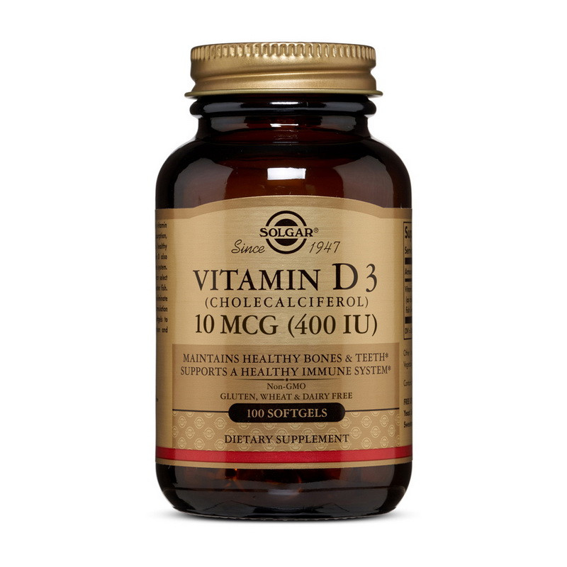 Vitamin D3 10 mcg (400 IU) (100 softgels)