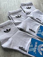 Шкарпетки Adidas спортивні шкарпетки Адідас білі тренувальні з логотипом