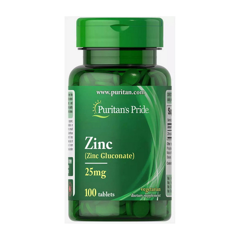 Puritan's Pride Zinc Gluconate 25 mg (100 tabs)