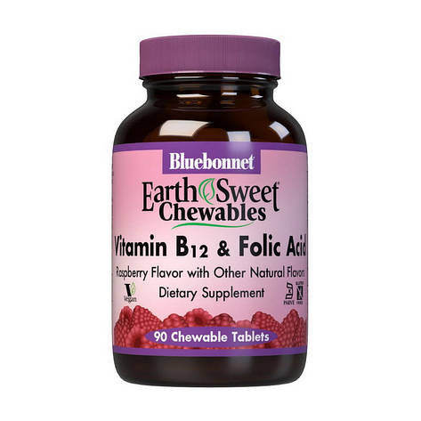 Vitamin B12 & Folic Acid (180 chew tab, raspberry), фото 1