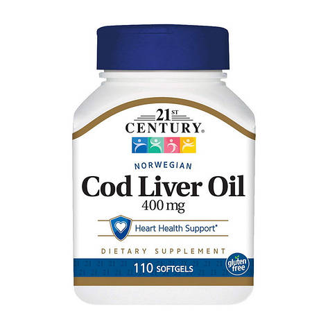 Cod Liver Oil 400 mg (110 softgels), фото 1