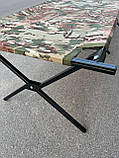Розкладачка переносна НАТО з чохлом. Складне ліжко військове армійське ЗСУ. Камуфляж, фото 8