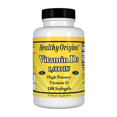 Vitamin D3 1000 IU (180 softgels), фото 1