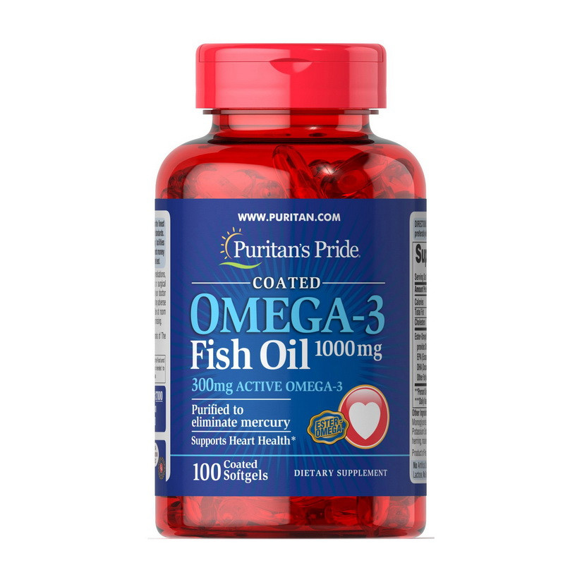 Омега-3 жирні кислоти Puritan's Pride Omega-3 Fish Oil 1000 mg 100 softgels
