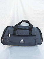 Спортивная сумка с большим внутренним отделением, боковыми карманами серая