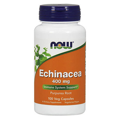 NOW Echinacea 400 mg (100 veg caps), фото 1