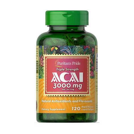 Acai 3000 mg (120 softgels), фото 1