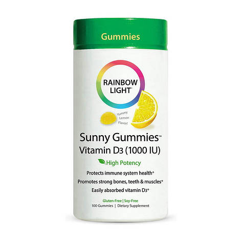 Sunny Gummies Vitamin D3 1000 IU (100 gummies), фото 1