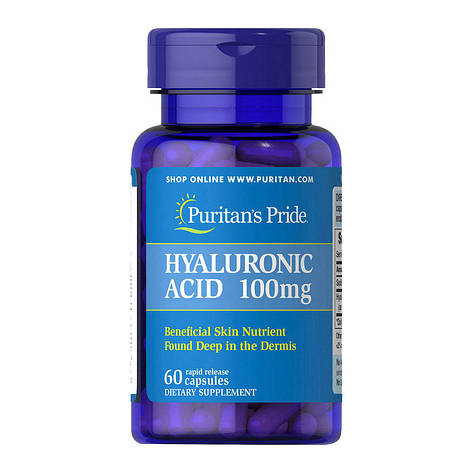 Puritan's Pride Hyaluronic Acid 100 mg (60 capsules), фото 1