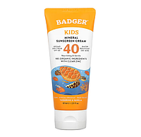 Сонцезахисний крем дитячий SPF 40 Badger Company мандарин і ваніль 87 мл