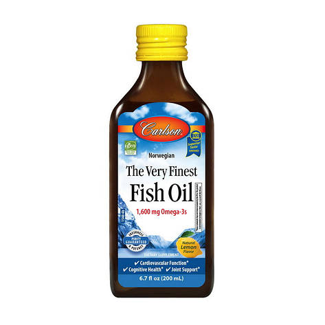 The Very Finest Fish Oil 1,600 mg Omega-3s (200 ml, orange), фото 1