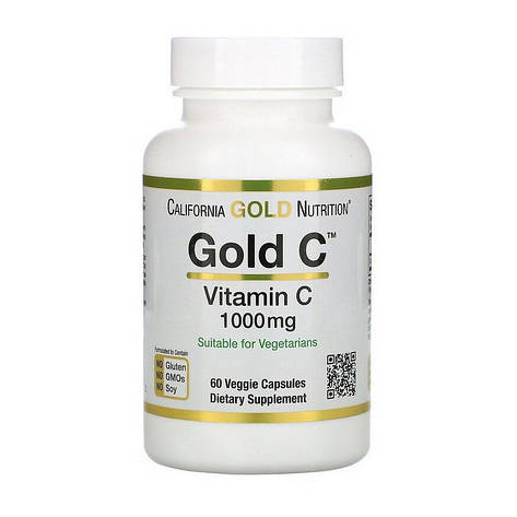 Gold C Vitamin C 1000 mg (60 veg caps), фото 1