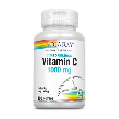 Vitamin C 1000 mg timed release (100 veg caps), фото 1