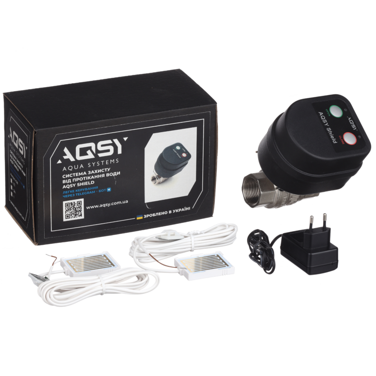 Комплект системы защиты от протечки воды AQSY Shield Bonomi 1/2 дюйма - фото 1 - id-p1886922481