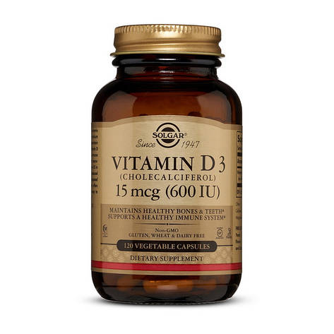 Vitamin D3 600 IU (120 veg caps), фото 1