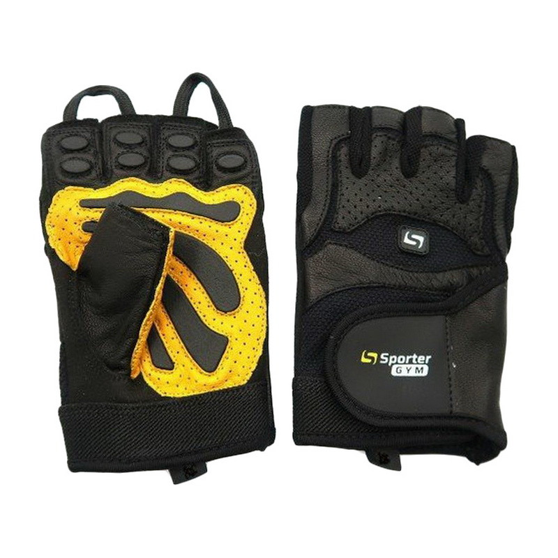 Dead Lift Gloves Black/Grey (L size, Black/Yellow)