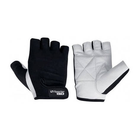 Weightlifting Gloves White-Black (S size), фото 1