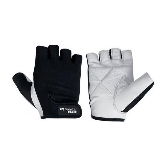 Weightlifting Gloves White-Black (S size)