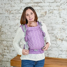 Ерго рюкзак регульований від народження 0 - 18 місяців "Adapt" Coolbabka Бузковий Lily