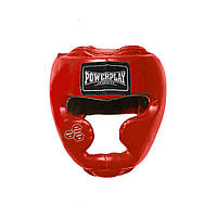 Шлем тренировочный для бокса и единоборств Боксерский шлем закрытый турнирный PowerPlay 3043 красный XL