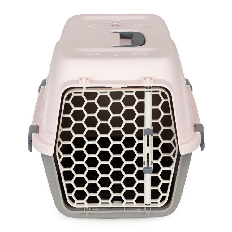 Переноска большая пластиковая для домашних животных кошек собак клетка Petsi розовая - фото 6 - id-p1886940542